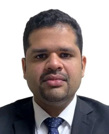 Professional man in suit and tie with neutral background